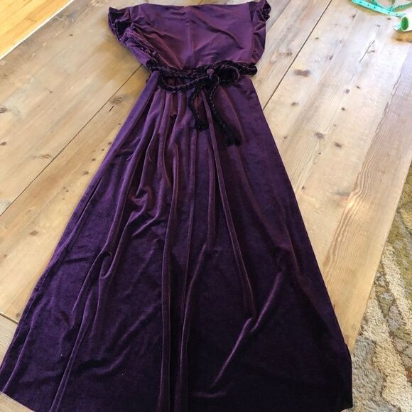 Misa Los Angeles Caroline Burgundy/Wine Velvet Wrap V neck Dress Size Medium NWT - Picture 11 of 14